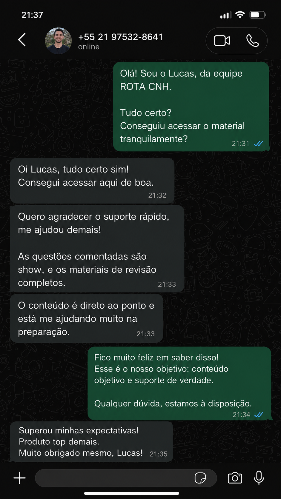 Depoimento de aluno do ROTA CNH 6